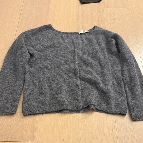 Sezane Sweaters - Sezane Charcoal Cardigan